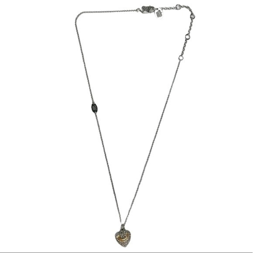 Juicy Couture Rhinestone Silver Heart Necklace
